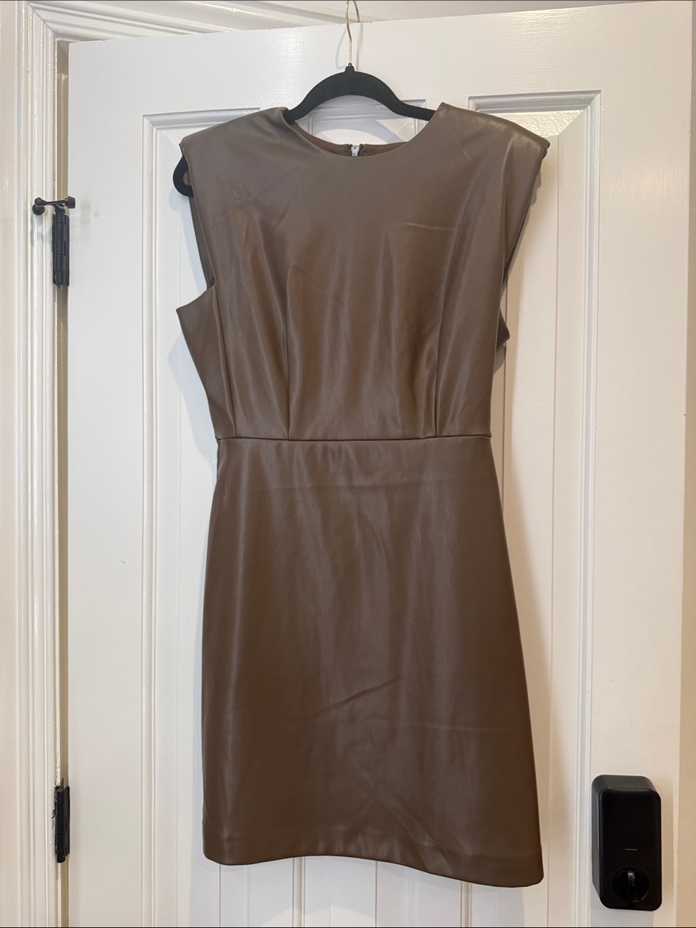 Steve Madden size 6 Classic Brown Faux Leather Sheath Dress